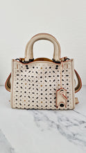Load image into Gallery viewer, Coach 1941 Rogue 25 in Chalk White With Pyramid Prairie Rivets Pebble Leather Satchel - Coach 54551