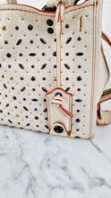 Load image into Gallery viewer, Coach 1941 Rogue 25 in Chalk White With Pyramid Prairie Rivets Pebble Leather Satchel - Coach 54551
