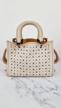 Load image into Gallery viewer, Coach 1941 Rogue 25 in Chalk White With Pyramid Prairie Rivets Pebble Leather Satchel - Coach 54551