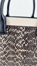 Load image into Gallery viewer, Coach Swagger 27 in Genuine Snakeskin Colorblock Black & White Chalk Leather Handbag - Coach 57113