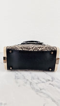 Load image into Gallery viewer, Coach Swagger 27 in Genuine Snakeskin Colorblock Black & White Chalk Leather Handbag - Coach 57113