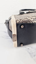 Load image into Gallery viewer, Coach Swagger 27 in Genuine Snakeskin Colorblock Black & White Chalk Leather Handbag - Coach 57113