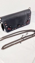 Load image into Gallery viewer, Coach 1941 Dinky Black with Crystal Bow Embellishment - Smooth Leather Crossbody Bag Coach 38646