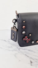 Load image into Gallery viewer, Coach 1941 Dinky Black with Crystal Bow Embellishment - Smooth Leather Crossbody Bag Coach 38646