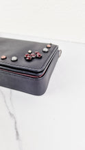 Load image into Gallery viewer, Coach 1941 Dinky Black with Crystal Bow Embellishment - Smooth Leather Crossbody Bag Coach 38646
