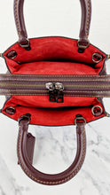 Load image into Gallery viewer, Coach Rogue 25 in Oxblood Pebble Leather with Red Suede Lining Coach 54536