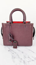 Load image into Gallery viewer, Coach Rogue 25 in Oxblood Pebble Leather with Red Suede Lining Coach 54536