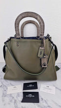 Load image into Gallery viewer, Coach 1941 Rogue 36 in Army Green Olive with Genuine Snakeskin Handles - Shoulder Bag Handbag - Coach 58965