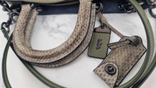 Load image into Gallery viewer, Coach 1941 Rogue 36 in Army Green Olive with Genuine Snakeskin Handles - Shoulder Bag Handbag - Coach 58965