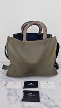 Load image into Gallery viewer, Coach 1941 Rogue 36 in Army Green Olive with Genuine Snakeskin Handles - Shoulder Bag Handbag - Coach 58965
