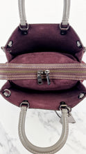 Load image into Gallery viewer, Coach 1941 Rogue 31 in Heather Grey Pebbled Leather with Oxblood Suede Sides Colorblock Satchel Handbag - Coach 23755