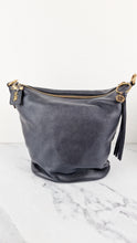Load image into Gallery viewer, Coach 1941 Duffle Bag with Border Rivets in Black Pebble Leather with Zip Top Tea Rose - Crossbody bag