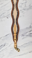 Load image into Gallery viewer, Coach Novelty Strap with Wave Patchwork and Snakeskin Detail Ivory Colorblock - Coach 68587