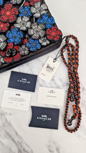 Load image into Gallery viewer, Coach Dinky 32 Tea Roses Blue & Red 1941 Black Leather Crossbody Shoulder Bag Coach 58435