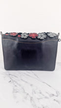 Load image into Gallery viewer, Coach Dinky 32 Tea Roses Blue & Red 1941 Black Leather Crossbody Shoulder Bag Coach 58435