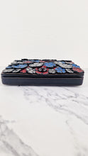Load image into Gallery viewer, Coach Dinky 32 Tea Roses Blue & Red 1941 Black Leather Crossbody Shoulder Bag Coach 58435