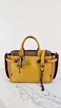 Load image into Gallery viewer, Coach 1941 Double Swagger Flax Yellow Handbag C Chain Strap Leather Bag - Coach 25831