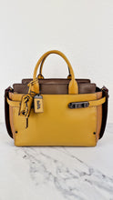 Load image into Gallery viewer, Coach 1941 Double Swagger Flax Yellow Handbag C Chain Strap Leather Bag - Coach 25831