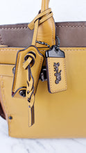 Load image into Gallery viewer, Coach 1941 Double Swagger Flax Yellow Handbag C Chain Strap Leather Bag - Coach 25831