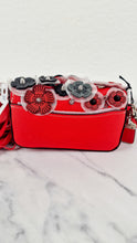 Load image into Gallery viewer, Coach 1941 Dinkier in Vermillion Red with Wild Tea Roses Studs & Fringes - Crossbody Bag Clutch Mini Dinky - Coach 86852