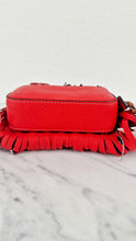 Load image into Gallery viewer, Coach 1941 Dinkier in Vermillion Red with Wild Tea Roses Studs & Fringes - Crossbody Bag Clutch Mini Dinky - Coach 86852