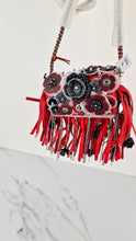 Load image into Gallery viewer, Coach 1941 Dinkier in Vermillion Red with Wild Tea Roses Studs & Fringes - Crossbody Bag Clutch Mini Dinky - Coach 86852