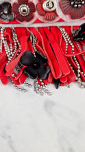 Load image into Gallery viewer, Coach 1941 Dinkier in Vermillion Red with Wild Tea Roses Studs & Fringes - Crossbody Bag Clutch Mini Dinky - Coach 86852