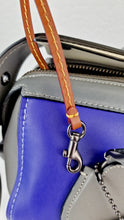 Load image into Gallery viewer, Coach 1941 Badlands Satchel Bag in Purple Blue Heather Grey Colorblock Smooth Leather - Coach 56587