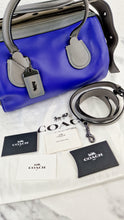 Load image into Gallery viewer, Coach 1941 Badlands Satchel Bag in Purple Blue Heather Grey Colorblock Smooth Leather - Coach 56587