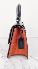 Load image into Gallery viewer, Coach Parker Top Handle With Signature Canvas Patchwork Stripes And Snakeskin Detail - Coach 79269