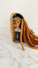 Load image into Gallery viewer, Coach 1941 Dinky in Light Saddle Tan Brown Cervo Suede with Fringe & Light Antique Nickel Concho Turnlock - Crossbody Bag Shoulder Bag - Coach 86821