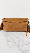 Load image into Gallery viewer, Coach 1941 Dinky in Light Saddle Tan Brown Cervo Suede with Fringe & Light Antique Nickel Concho Turnlock - Crossbody Bag Shoulder Bag - Coach 86821