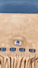 Load image into Gallery viewer, Coach 1941 Dinky in Light Saddle Tan Brown Cervo Suede with Fringe & Light Antique Nickel Concho Turnlock - Crossbody Bag Shoulder Bag - Coach 86821