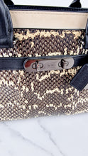 Load image into Gallery viewer, Coach Swagger 21 in Snakeskin Black & White Chalk Colorblock Handbag - Coach 57748