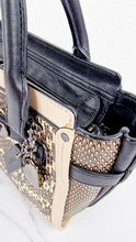 Load image into Gallery viewer, Coach Swagger 21 in Snakeskin Black & White Chalk Colorblock Handbag - Coach 57748