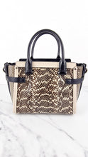 Load image into Gallery viewer, Coach Swagger 21 in Snakeskin Black & White Chalk Colorblock Handbag - Coach 57748
