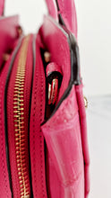 Load image into Gallery viewer, Coach Swagger Frame Bag in Pink Croc Embossed Leather - Handbag Crossbody Bag - Coach 37998