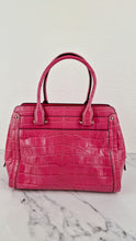 Load image into Gallery viewer, Coach Swagger Frame Bag in Pink Croc Embossed Leather - Handbag Crossbody Bag - Coach 37998