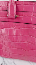 Load image into Gallery viewer, Coach Swagger Frame Bag in Pink Croc Embossed Leather - Handbag Crossbody Bag - Coach 37998
