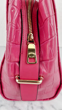 Load image into Gallery viewer, Coach Swagger Frame Bag in Pink Croc Embossed Leather - Handbag Crossbody Bag - Coach 37998'