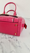 Load image into Gallery viewer, Coach Swagger Frame Bag in Pink Croc Embossed Leather - Handbag Crossbody Bag - Coach 37998