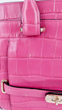 Load image into Gallery viewer, Coach Swagger Frame Bag in Pink Croc Embossed Leather - Handbag Crossbody Bag - Coach 37998