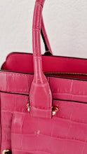 Load image into Gallery viewer, Coach Swagger Frame Bag in Pink Croc Embossed Leather - Handbag Crossbody Bag - Coach 37998