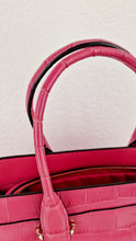 Load image into Gallery viewer, Coach Swagger Frame Bag in Pink Croc Embossed Leather - Handbag Crossbody Bag - Coach 37998