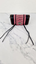 Load image into Gallery viewer, Coach 1941 Dinkier with Whipstitch Snake Trim in Black Smooth Leather With Pink Snakeskin - Crossbody Bag Clutch Mini Dinky - Coach 86819