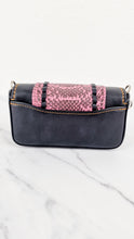 Load image into Gallery viewer, Coach 1941 Dinkier with Whipstitch Snake Trim in Black Smooth Leather With Pink Snakeskin - Crossbody Bag Clutch Mini Dinky - Coach 86819
