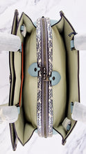 Load image into Gallery viewer, Coach Mason Carryall in Sage Pale Blue Green Smooth Leather & Snakeskin - Coach 38717