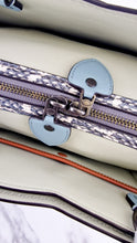 Load image into Gallery viewer, Coach Mason Carryall in Sage Pale Blue Green Smooth Leather & Snakeskin - Coach 38717