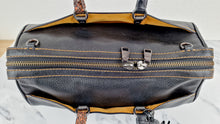 Load image into Gallery viewer, RARE Coach 1941 Rogue Satchel 36 Black with Colorblock Patchwork Snakeskin Handles - Coach 58689