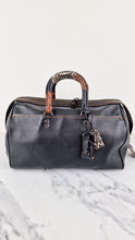 Load image into Gallery viewer, RARE Coach 1941 Rogue Satchel 36 Black with Colorblock Patchwork Snakeskin Handles - Coach 58689